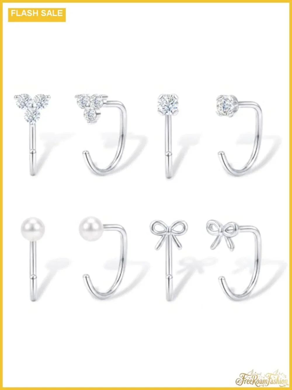 Open Huggie Earrings for Women Gold Plated No Poke Sleep Earrings J-Hoop